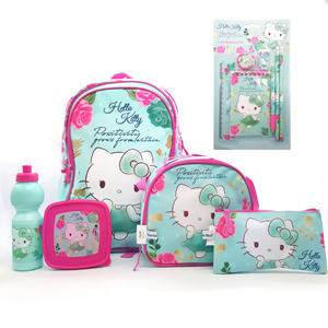 ست 12 در 1 کوله پشتی 46 سانتی هلو کیتی Hello Kitty مدل Promotion Items 12 in 1 - Hello Kitty_کوله پشتی